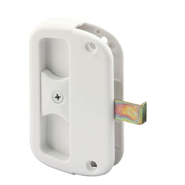 Prime-Line A 260 1-7/16 In. White Plastic Sliding Screen Door Latch and Pull (Single Pack)