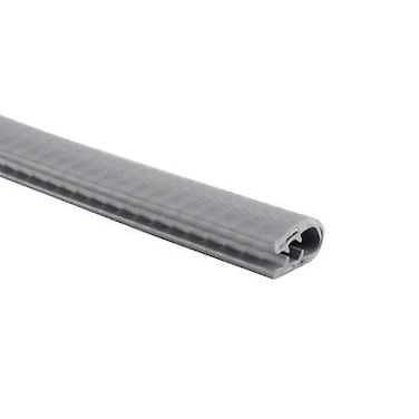 Gray Edge Trim Standard Size U Extrusion   U Height: 17/32", Grip Range: 3/64" - 9/64" (5 feet)
