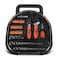 DNA Motoring TOOLS-00026 64 Piece Mechanic's Auto &amp; Home Repair Tool Box with Screwdriver Bit Tool Set, Ratchet, and Wrench, 1 Hand Tool Set, Orange/Black