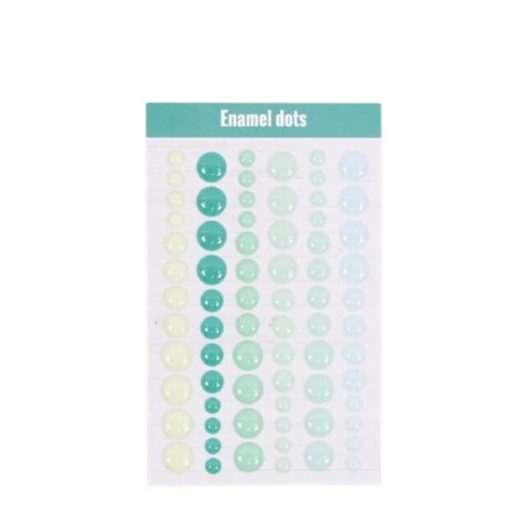 Craftelier - Enamel Dots Mint Rainbow   Mini Self-Adhesive Stickers with Pearlescent Finish for Scrapbooking and Crafting Projects   Includes 72 Coloured Pieces