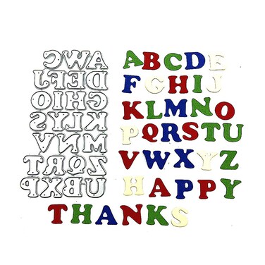 Metal Capital 26 Letters Die Cuts Upper 26 Alphabet Cutting Dies Embossing Stencils Template Mould for Card Making Decoration and DIY Scrapbooking Album