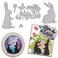 Easter Bunny Die Cuts for Card Making, Rabbits Cutting Dies Flowers Die Cuts Easter Words Die Cuts Stencils Embossing Template for Scrapbooking DIY Cards Photo Albums