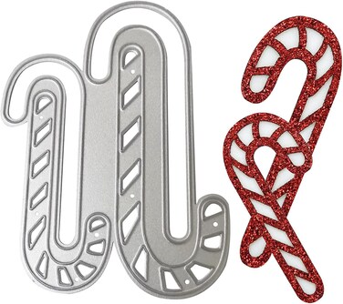 Christmas Metal Cutting Dies Candy Cane Die Cuts Embossing Stencil for Card Making DIY Scrapbooking/Photo Album Decorative Embossing Paper Cards (Candy Cane)