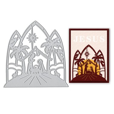 Christmas Religion Cutting Dies for Card Making, Jesus Nativity Die Cuts Christ Pray Dies Stencils Embossing Template for DIY Scrapbooking Craft