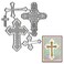 ALIBBON 5 Pcs Christmas Cross Die Cuts for Card Making and Scrapbooking, Religion Cutting Dies Metal Template Molds, Pray Die Cuts for DIY Photo Album Paper Embossing Crafting Decoration