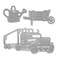 Metal Farm Truck Cutting Dies, Kettles Cart Die Cuts for Card Making Embossing Tool Scrapbooking DIY Etched Stencil Craft Dies