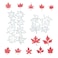 Metal 12 PCS Maple Leaves Autumn Die Cuts Cutting Dies Embossing Stencils Template Mould for Card Making Decoration and DIY Scrapbooking Album