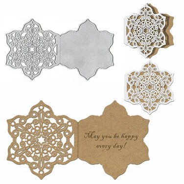 Hying Spring Flower Card Dies for Card Making, Flower Round Card Cutting Die for Scrapbooking Paper Crafting Decor DIY Photo Album Wedding Invitation Card