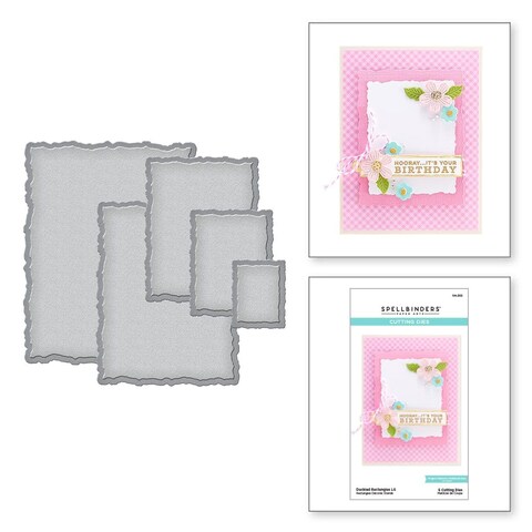 Spellbinders S4-202 Nestabilities Deckled Rectangles Large Etched/Wafer Thin Dies