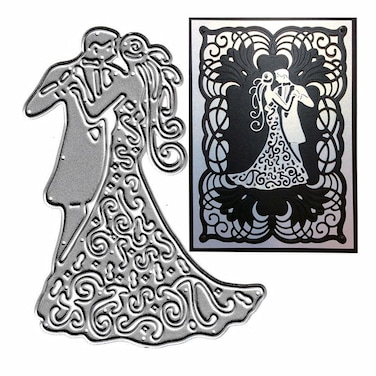 Wedding Groom Cutting Dies,Bride Dress Lover Die Cuts Metal Embossing Stencils Template Mould for Card Scrapbooking and DIY Craft Album Paper Card Decor
