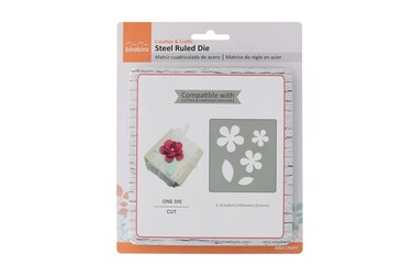 Bira Craft 5.5" X 6" Steel Rule Die, Assorted Designs (Flower 1)