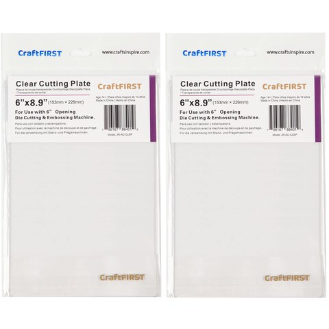 CraftFIRST 6 x 9&quot; Clear Cutting Plate Die Cutting Machine Accessaries 1 Pair