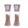 Manual Salt and Pepper Grinder Set, Stainless Steel Shakers with Adjustable Coarseness, Pepper Mill &amp; Salt Mill Modern Kitchen Accessories, Chef Gift and Ideal Gift for Housewarming - 2 Packs