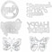 Accfore 6 Pack Die Cuts for Card Making,Happy Birthday Cutting Dies Card Making Supplies DIY Die Cutters Card Making Die Stencils for Scrapbooking,Crafts Decoration Birthday Gifts