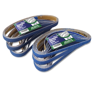 1/2" x 18" Zirconia Sanding Belts for Metal, 1/2 x 18 Inch Zirconia Metal Grinding Sand Paper, 36 PCS 6 Each of 40/60/80/120/180/240 Assorted Grits, Perfect for Metal Polishing, Derusting, Woodworking