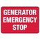 Generator Emergency Stop Sign Safety &amp; Compliance Signs/OSHA &amp; ANSI Compliant Safety Signs/Machine Warning Signs Metal Sign Tin Sign 8x12 Inch