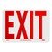 NMC M24R Safety Sign "EXIT" - 10 in. x 7 in. Rigid Plastic Sign with Red Text on White Base