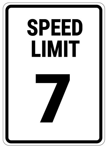Speed Limit Sign - 7 MPH Signs/Parking Lot Signs Metal Sign Danger Warning Notice Safety Tin Sign 8x12 Inch