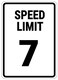 Speed Limit Sign - 7 MPH Signs/Parking Lot Signs Metal Sign Danger Warning Notice Safety Tin Sign 8x12 Inch