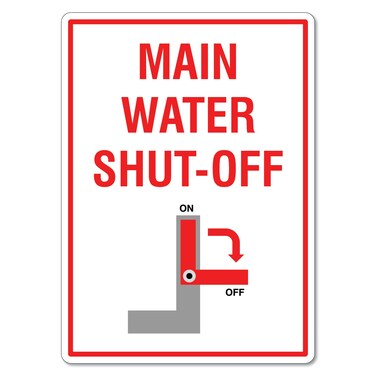 Main Water Shut-Off Sign Directional Signs Metal Tin Sign 8x12 Inches Caution Danger Safety Security Warning Notice Signs