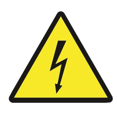 High Voltage ISO Safety Label Sign Stickers (PACK OF 5 STICKERS), 4&acirc;&euro;x4&acirc;&euro;, Decals for Windows, Car, Boxes, Containers, technological Equipments, Indoor and Outdoor Use (HIGH VOLTAGE)