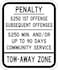 New Jersey Handicap Penalty Parking Signs Metal Sign Tin Sign 8x12 Inch - Caution Safety Warning Security Signs Indoor &amp; Outdoor Signs for Home, Office, Work