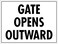 Gate Opens Outward Sign Metal Tin Sign 8x12 Inches Caution Danger Safety Security Warning Notice Signs
