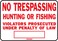 Hy-Ko Products SS-5 No Trespassing Aluminum Sign 9.25" x 14" Red/White, 1 Piece