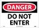 NMC D104AB DANGER - DO NOT ENTER Signage - 14in. x 10in. Aluminum Danger Sign, BlackWhite Text on WhiteRed Base