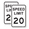 Dmytop Speed Limit 20 MPH Slow Down Sign, 18 x 12 x 0.06 Inches Rectangle Reflective Rust Free Aluminum, UV Protected Waterproof Weather Resistant Durable Ink, Easy to Mount, 2 Pack