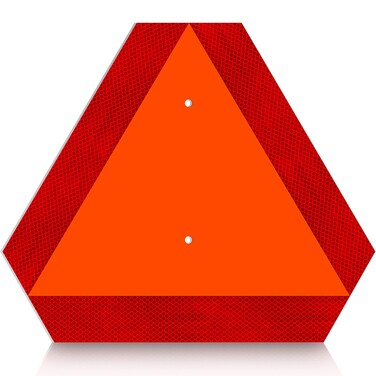 Tailedi Slow Moving Vehicle Sign, Aluminum Alloy Engineering Grade Reflective Safety Triangle Road Sign, Is Applicable To Golf Cart Accessories Outdoor Service Life Up To 7 Years