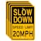 Joffreg Slow Down Speed Limit 20 MPH Sign,17 x12 Inches,Reflective Aluminum (4 Pack)
