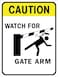 Caution Watch For Gate Arm Sign Metal Tin Sign12x16 Inches Caution Danger Safety Security Warning Notice Signs