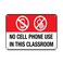 Eletina Warning Sign No Cell Phone use in The Classroom No Cell Phones Sign Business Sign 12X8 Inches Aluminum Metal Tin Sign