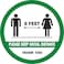 Social Distancing Floor Decals, 7.5" Round, 30 Decals Per Pack, Social Distancing Sign, Please Keep Social Distance, Stand Here Floor Sticker, Social Distancing Floor Stickers