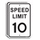 2-Pack Speed Limit 10 MPH Sign Slow Down Traffic Sign 12"x18" Rust Free 40Mil UV Printed Outdoor Metal Reflective Easy to Mount No Fading Outdoor Use for Neighbour Driveway Yard or School