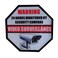 Video Surveillance Sticker Sign,Adhesive Under 24 Hours Security Warning Signs, Glass Window Warning Sign Label Sticker (Video-2pcs)