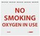 NMC M48P NO SMOKING - OXYGEN IN USE Sign - 6 in. x 5 in. Pressure Sensitive Vinyl Sign with Red Text on White Base, 1 Count (Pack of 1)