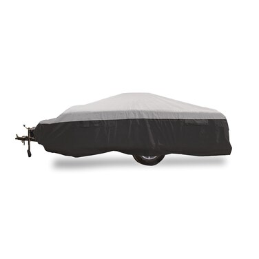 Camco ULTRAGuard 14-16-Ft Pop-Up Camper/RV Cover - Features Covered Air Vents &amp; Cinching Straps - Crafted of Spunbond Polypropylene - Includes Storage Bag for RV Storage and Organization (45764)
