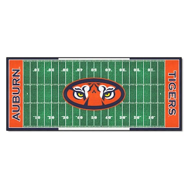 FANMATS 7534 NCAA Auburn Tigers Field Runner Rug - 30in. x 72in. - Tiger Eyes Secondary Logo