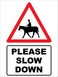 Horse Please Slow Down Sign Metal Tin Sign 8x12 Inches Caution Danger Safety Security Warning Notice Signs