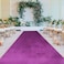 QueenDream Aisle Runner for Wedding Ceremony Purple Velvet Runner 4.5ft x 15ft Wedding Reception Decorations