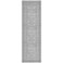 GelPro NeverMove Machine-Washable Bella Persian Runner Rug 24" x 76", Light Grey