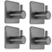 Fotosnow Adhesive Hooks Towel Hanger Wall Hooks for Hanging Coat, Hat,Towel Robe Hook Rack Wall Mount Waterproof Stainless Steel- Bathroom and Bedroom Gray 4-Packs