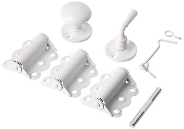 Wright Products V321WH White Vinyl Or Wood Door Hardware Screen Set