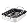 Hestan - Provisions Collection - Classic Clad Nonstick Roasting Pan with Stainless Steel Rack, Induction Cooktop Compatible, 14.5-Inch
