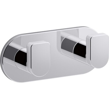KOHLER 73146-Cp Composed Double Robe Hook, Polished Chrome