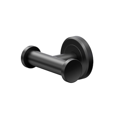 Gatco 4245AMX Latitude II Double Robe Hook, Matte Black
