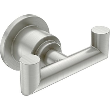 Moen YB0803BN Arris Modern Double Robe Hook, Brushed Nickel