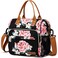 TuErCao Lunch Box for Women Adult Insulated Lunch Bag for Female Teacher Nurse Mom, Fashion Ladies Lunch Tote Bag for Work, Peony